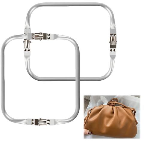 2 Pezzi di Telai per Borse in Alluminio con Chiusura a Bacio e Design a U (20 x 9,2 cm), Chiusura Clutch, Chiusura Borsa Uncinetto, Chiusura Borsa Uncinetto, Manici Interni per Creazioni Fai Da Te