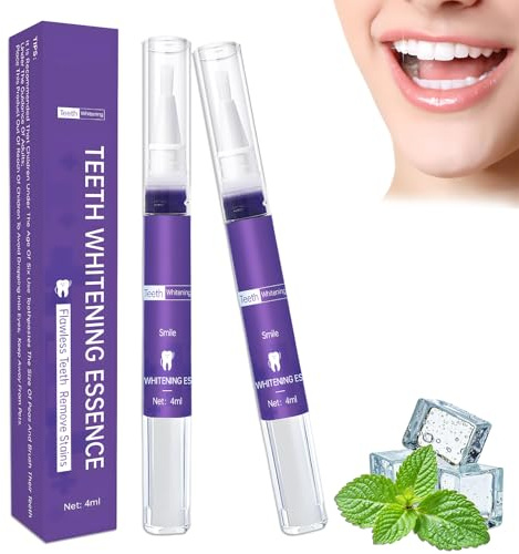 2 Pièce Stylos Blanchisseur de Dents, Gel Blanchiment Dentaire Rapide Dentaire, Blanchir les Dents, Aide à retrouver la blancheur naturelle des dents, Pour une bouche fraîche et propre
