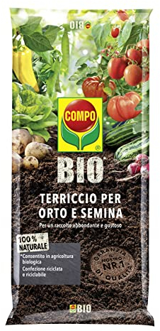 COMPO BIO Terriccio per orto e semina, Per colture orticole, frutticole e semina, 20 l