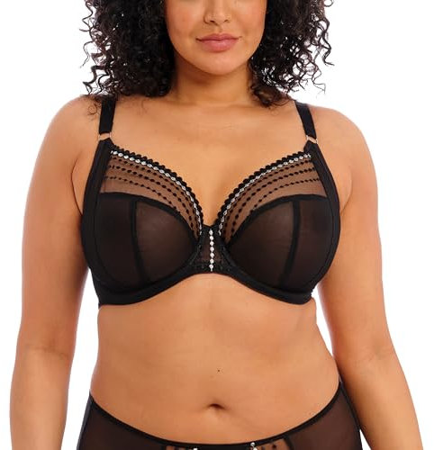 Elomi Women's Plus Size Matilda Underwire Plunge Bra, Black, 44G