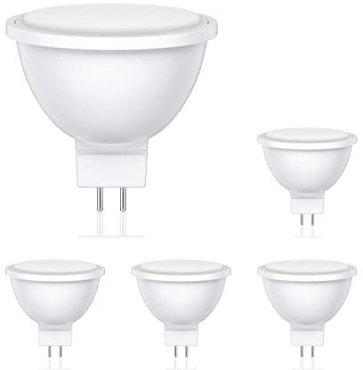 ledscom.de 5x GU5.3 LED-lampa, MR16, varmvit (2700 K), 5 W, 430lm, 104°, matt