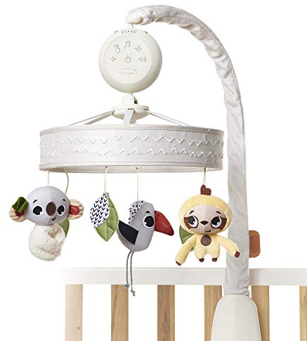 Tiny Love Boho Chic Luxe Baby-Mobile, Stylisches Mobile mit Beruhigenden Melodien, Timer und LED Licht für die Nacht, Hochwertiger Vintage-Look, Nutzbar ab der Geburt