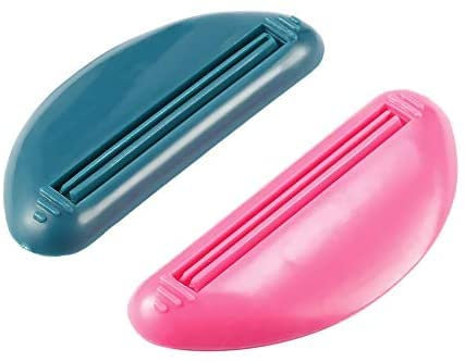 2 pièces Presse-Dentifrice Presser Tube de pâte à Dents cosmétiques nettoyant extrudeuse Pinces Distributeur de Dentifrice Pince à Dentifrice - aléatoire