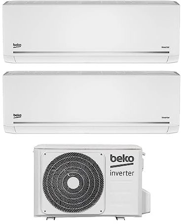 Beko BGMPI090 + BGMPI120 + BGMPO181 - Condizionatore Dual Split, 9000 + 1200 Btu, A++/A+