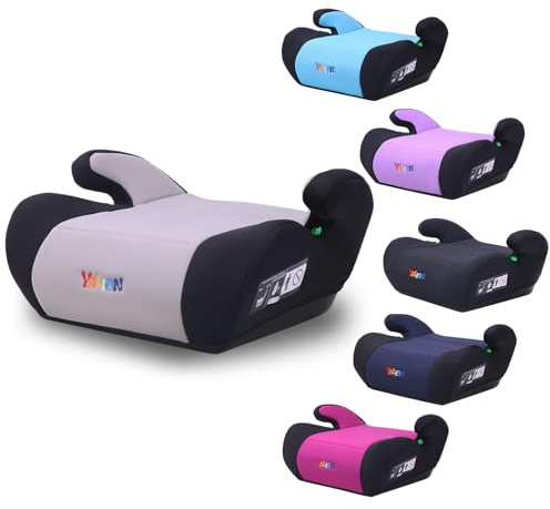 YALION Kindersitzerhöhung Sitzerhöhung Auto Kinder Kinderautositze Sitzerhöhungen- Kindersitz/Autositz für Kinder (Grau-A1)