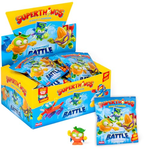 SUPERTHINGS KAZOOM Power Battle – One Pack, låda med 25 kuvert med samlarfigurer. Varje kuvert innehåller 1 SuperThing överraskning och 1 checklista