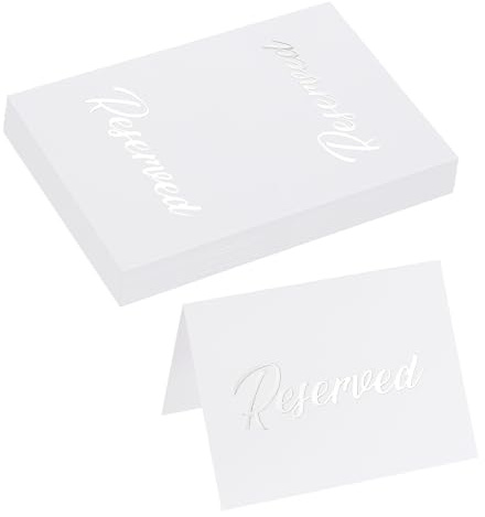 QUARKZMAN Cartelli Tavolo Riservati, Segnaposto Argentati Riservati per Tavolo Ristorante, Ricevimento Nozze, Riunioni Lavoro, Festa Natale, Riserva Posti a Sedere 10pz