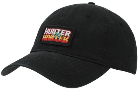 Hunter X Hunter Woven Patch Logo schwarz unstrukturiert Baseball Cap, HxH Woven Black, Einheitsgr��e
