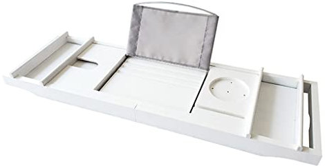 LHJDMHJ Plateau de Baignoire Extensible pour Baignoire Spa, Organisateur de Rangement pour Livres, vin, Tablette, Plateau de Baignoire inférieur