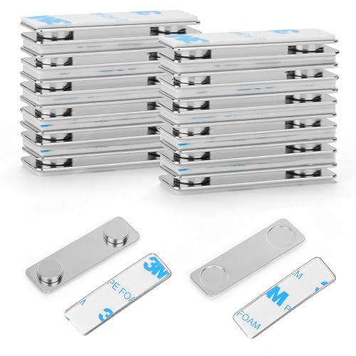 Ninyoon gancio magnetico per quadri da parete, sistema di sospensione per poster con cornice magnetica, magneti da parete resistenti, design antiscivolo - 4,5x1,3 cm (Pacco da 12)