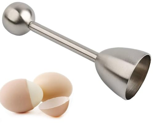 Soft Hard Boiled Egg Cracker Topper Stainless Steel Shell Separator Remover Eggs Cutter