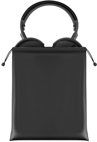 Geekria Hörlursväska, kompatibel med Corsair Virtuoso Pro, Razer BlackShark V2 Pro, AKG K52 och mer, universell headsetväska/bärbar resväska (svart PU)