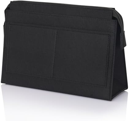 IHIGOGOFA Organizador de Bolsos para Longchamp Mini Bolsos Mujer, Ligera Organizador de Bolsos con Múltiples Bolsillos para Llaves Cosméticos, Organizer de Fieltro