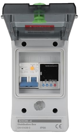 HUSHUI WiFi Circuit Breaker Smart Energy Meter Justerbar Enhet för Hem och Husbil Vattentät ABS