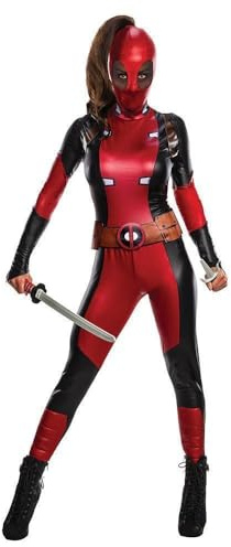 Deadpool Girl Deadpool Superhelden Damenkostüm Rubie's, Gr. 10-14 (L)