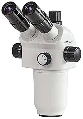 Tête de Stéréomicroscope [Kern Ozp 552] pour La Série de microscopes Ozp-5, Tube : Trinoculaire, Oculaire : Hswf 10X Ø23 mm, Objectif : 0,6X - 5,5X
