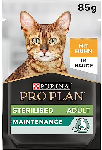 Pro Plan Sterilised Katzenfutter nass, mit Huhn 26er Pack (26x85 g)