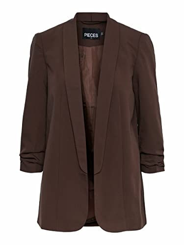 PIECES Damen Pcboss Noos 3/4 Blazer, Chicory Coffee ,S
