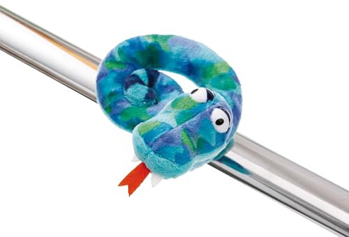 MagNICI Serpent Zsazsa 11cm Bleu - Peluche avec Aimant - Animal magnétique pour réfrigérateur, Tableau Noir, élément métallique et Beaucoup Plus, Superbe idée Cadeau