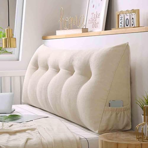 Almohadas Grandes de Cuña Triangular de Lectura Cojín de Apoyo Lumbar Respaldo de Cintura Cojín de Posicionamiento Suave para Sofá Cama,05,200X50X20cm