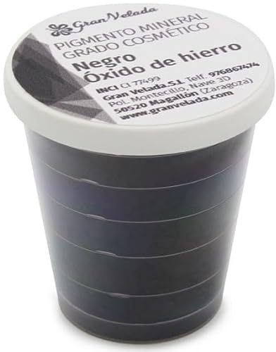 Pigmento Mineral Negro Óxido de Hierro Cosmético | Intensifica el Color en Cosméticos | Ideal para Jabones, Maquillaje y Velas Naturales | Estable y de Alto Rendiento | 150 cc