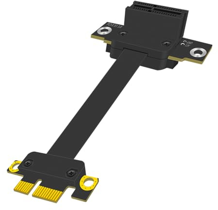 GLOTRENDS 100 mm PCIe 3.0 X1 Riser-kabel för M.2, WiFi, Firewire, USB, ljudkort etc.