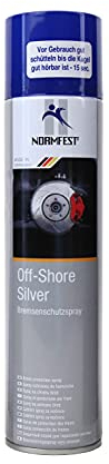 Normfest Off Shore Silver – Hitzebeständiger Bremsenschutz mit Aluminiumeffekt – Korrosionsschutzspray bis +1.400 °C – ABS-kompatibel, schnelltrocknend & wetterfest – Profi-Schutzspray 400 ml