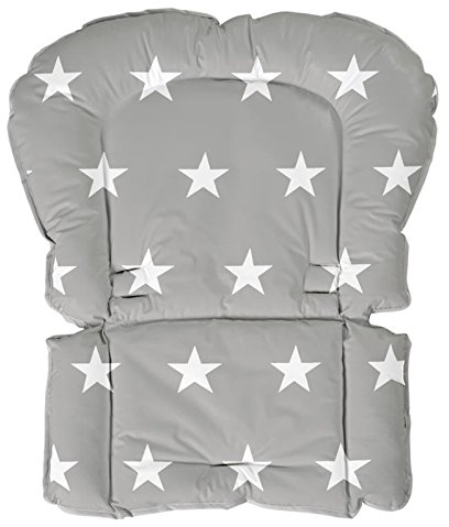 roba Cojín de Trona Little Stars - Impermeable y sin Ftalatos - Reductor de Asiento - Estampado de Estrella - Gris