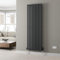 DuraTherm® 1800 x 600mm Anthracite Vertical Designer Radiator Single Column Oval Tube Modern Central Heating Panel Bathroom Radiators