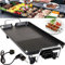 Electric Table Top Grill Portable Barbecue Grill Non Stick Teppanyaki Tray Extra Large Size 67x29.5cm Smokeless BBQ Hot Plate for Party Camping Festival Cooking