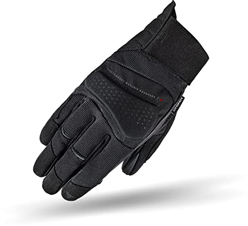 SHIMA AIR 2.0 LADY Motorradhandschuhe Damen - Belüftete, Sommer Handschuhe aus Mesh mit Knöchel und Finger Protektoren, Verstärkte Handfläche (Schwarz, M)