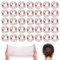 URAQT Invisible Hair Nets, 35Pcs Elastic Edge Mesh Stretch Hair Bun Nets for Women Bun, Invisible Elastic Mesh for Food Service, Ballet Bun, Sleeping, Wig, Bun Making (Brown)