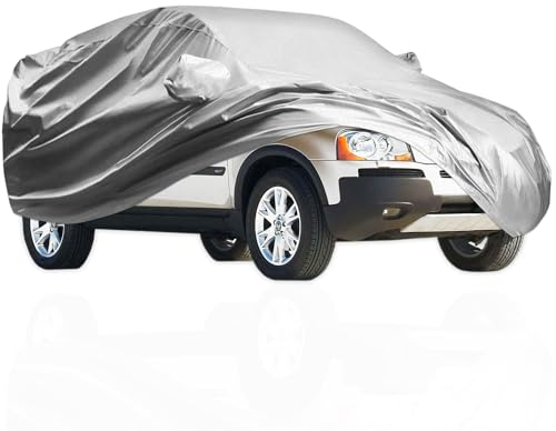 Funda Coche SUV Universal para Todo Tipo de SUV y vehiculos Grandes Apta para 4x4 Furgonetas monovolumenes Fabricado en PEVA de Alta Durabilidad protección Completa contra Elementos Exteriores