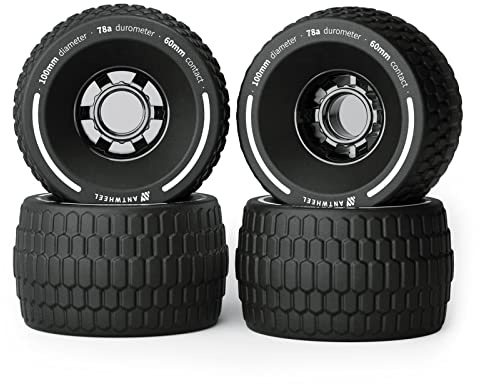 Roues de longboard tout-terrain 100 mm Roues de skateboard électrique 78A Roues en uréthane à haut rebond