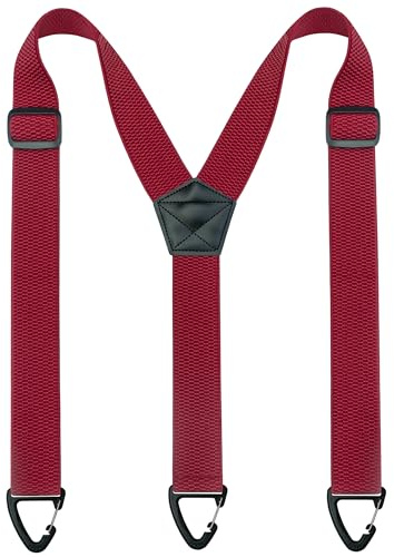 Jemygins - Bretelle da uomo di tipo a Y regolabili in lunghezza con fibbia triangolare antiscivolo, M