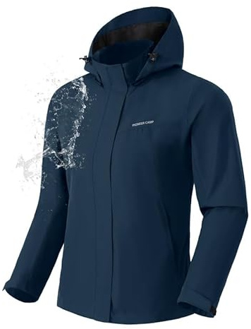 Pioneer Camp Giacca antipioggia da donna, Blu imperiale., XXL