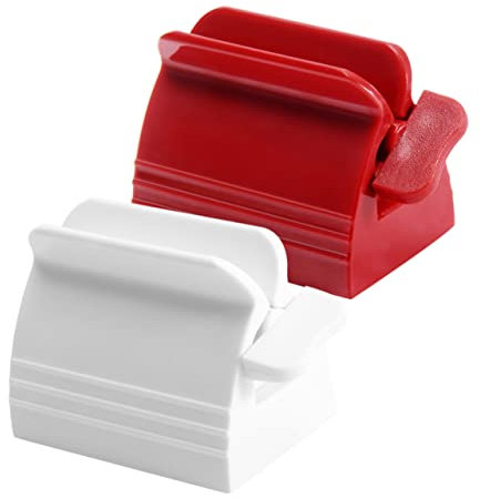 SEWOART Zahnpastaquetscher Kunststoff 4 Stück Multifunktional für Kosmetika und Kompakte Größe Wiederverwendbar