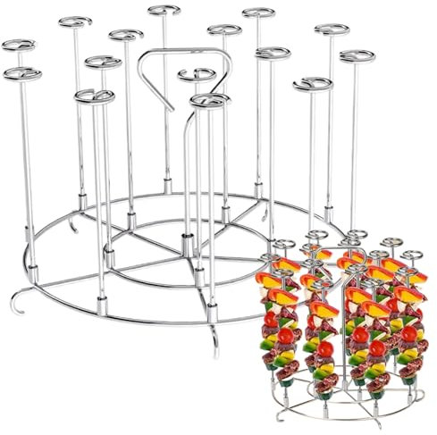 Shawarma-Spießständer, 304 Edelstahl, vertikaler Luftfritteuse-Spießhalter, 7,9 x 5,1 Zoll, leicht zu reinigende Grillspieße für die Küche zu Hause, 8 QT, Kabobs, Topfzubehör, Fleischspieße, Luftfritt