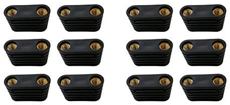 Eoslcusmvl 12 Piezas de Windsurf de Plástico Negro de 2 Orificios de Inserción de La Correa de La Tabla de Windsurf de Reemplazo de La Correa de La Tabla de Surf Accesorio de Surf