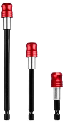 Tabanzhe Drill Bit Extension Holder Set-3PCS 60 100 150mm Long Hex Bit Holder Magnetic Quick Release Adapter Extender Set for Screwdriver Drill Impact Driver