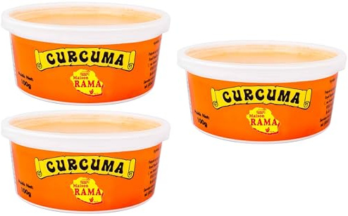 MAISON RAMA - Ile de la Réunion - Epices : (Lot de 3, Curcuma en pot 100g)