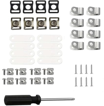 KIXZSAZ Kit di riparazione per casco da football, cacciavite, include 44 pinze, elementi di fissaggio, occhielli in gomma, dadi e clip a R, strumenti essenziali, kit riparazione per casco da football,