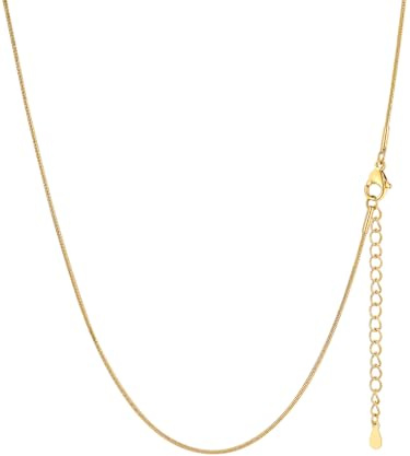 FaithHeart 1 mm Chaine Femme Acier Inoxydable Doré 50 cm, Collier Femme Fine Chaine Or 55 cm, Collier Chainette Plaqué Or pour Pendentif