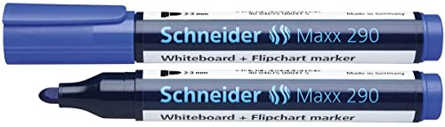 Schneider 290 markör för whiteboard och blädderblock – blå (paket med 10)