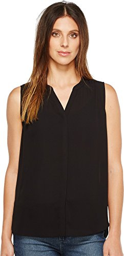 NYDJ womensMGGT3256Sleeveless Pintuck Blouse Sleeveless Blouse - Black - Medium