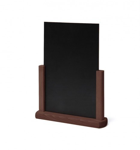 net-xpress Tischaufsteller Holz, Dunkelbraun, DIN A4, Tafel Kreidetafel Restaurant Bistro Cafe Biergarten Gastronomie