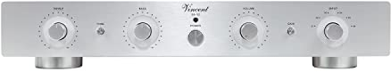 Vincent SA-32 High End Hybrid-Vorverstärker, HiFi-Vorstufe in Vollmetallgehäuse, Warmer dynamischer Sound, analoge Cinch-und XLR EIN- und Ausgänge, Fernbedienung, Silber