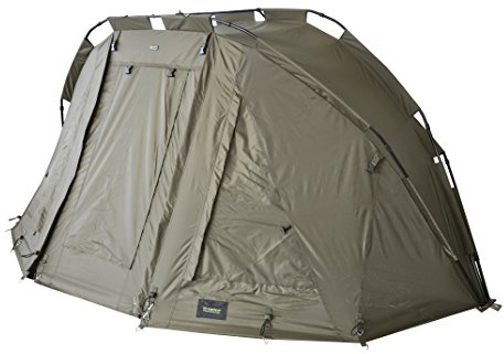 MK-Angelsport 5 Seasons Set 1-2 Mann Brolly Dome + Skin Karpfenzelt – Wasserdichtes Angelzelt (10.000 mm) mit Überwurf, Aluminium-Frame, Multifunktionstür I inkl. Bodenplane & Gummihammer