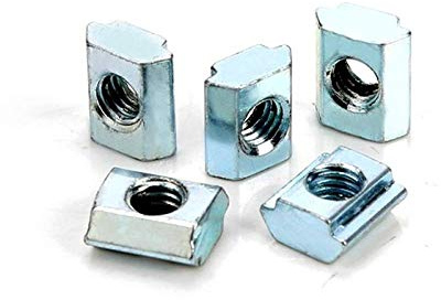 Ningvong Tuerca Deslizante en T, Aluminio estándar Europeo, Material, Tuerca Cuadrada incrustada-Tuerca Deslizante Tipo 40 M5 (10 Piezas)