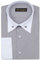 Jack Martin London Grey Pin Collar Formal Shirts for Adult Men | Mens Long Sleeve Dress Shirt with Collar Bar (Grey Oxford,M)